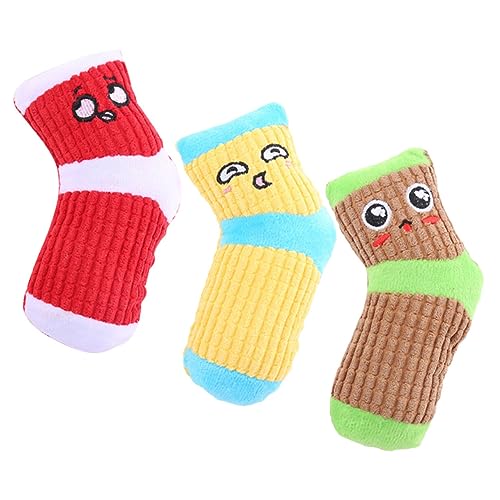 Parliky 3stücke Teiliges Interaktives Hundespielzeug Widerstandsfähige Geräuschaktive Socken Für Zähneputzen Beschäftigung Von Hunden von Parliky