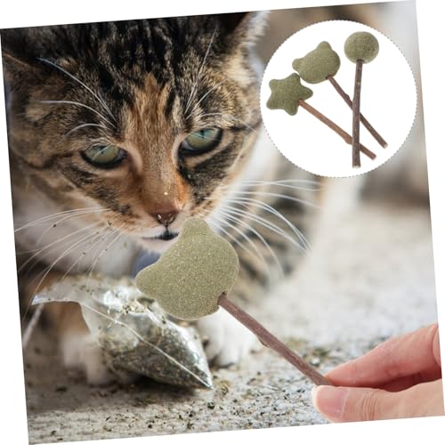 Parliky 3 Stück Teiliges Katzenspielzeug mit Katzenminze Zahnpflegesticks in Lollipop Form Interaktives Kauspielzeug für Katzen und Kätzchen zur Zahnreinigung und Beschäftigung von Parliky