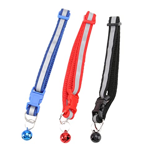 Parliky 3stücke Reflektierendes Haustierhalsband Mit Glöckchen Für Katzen Kätzchen Welpen Und Kleine Hunde Verstellbar Leicht Und Sicher Parliky 3stücke Reflektierendes Haustierhalsband Mit Glöckchen Für Katzen Kätzchen Welpen Und Kleine Hunde Verstellbar Leicht Und Sicher von Parliky