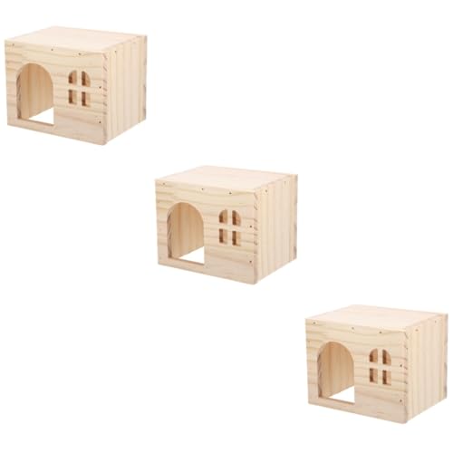 Parliky 3 Stücke Holz Meerschweinchen Versteck Multi-Kammer Hütte Für Meerschweinchen Spielzeug Und Verstecke Parliky 3 Stücke Holz Meerschweinchen Versteck Multi-Kammer Hütte Für Meerschweinchen Spielzeug Und Verstecke von Parliky