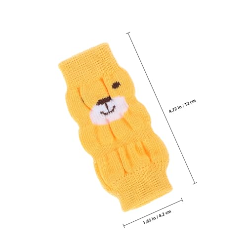 Parliky 4 Stück Anti rutsch Hundesocken mit Niedlichem Muster Schützende Kniestrümpfe für Kleine Hunde bis rutschfeste Beinsocken zur Wärme und Stabilität Glatten Böden von Parliky