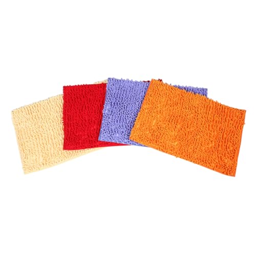 Parliky 4 Stück Haustiermatte PIPI-Pads Für Meerschweinchen Waschbar Waschbare Pee-pad Waschbare PIPI-Pads Tierische PIPI-Pads Meerschweinchen-pipimatte Klein Hase Trainingsmatte Chenille von Parliky