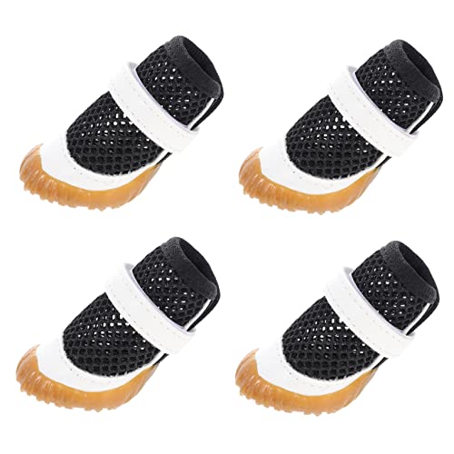 Parliky 4-teiliges Hundezubehör Atmungsaktive Hundeschuhe Aus Mesh Hundestiefel für - Schwarz 2 Größen Parliky 4-teiliges Hundezubehör Atmungsaktive Hundeschuhe Aus Mesh Hundestiefel für - Schwarz 2 Größen von Parliky