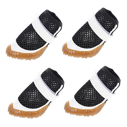 Parliky 4 Stück Haustierschuhe wasserdichte Welpenstiefel Pfotenschuhe für Welpen Mesh-Hundeschuhe Paws pfotenschutz Schuhe für hundepfoten Sommer Welpenstiefel rutschfeste Hundeschuhe PVC Parliky 4 Stück Haustierschuhe wasserdichte Welpenstiefel Pfotenschuhe für Welpen Mesh-Hundeschuhe Paws pfotenschutz Schuhe für hundepfoten Sommer Welpenstiefel rutschfeste Hundeschuhe PVC von Parliky