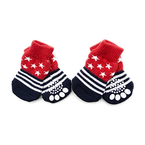 Parliky 4 Stück Warme Haustiersocken Stern-Design Baumwolle Bequem – Größe für Pudel Parliky 4 Stück Warme Haustiersocken Stern-Design Baumwolle Bequem – Größe für Pudel von Parliky