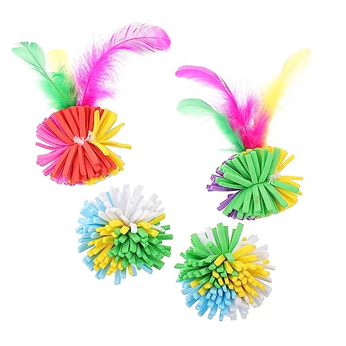 Parliky 4 Stück Katzenspielzeugball interaktives katzenspielzeug Interactive cat Toy Spielzeug zum Necken von Katzen Kätzchen Bälle Katze Bunte Bälle Katze Kratzbälle künstliche Feder Parliky 4 Stück Katzenspielzeugball interaktives katzenspielzeug Interactive cat Toy Spielzeug zum Necken von Katzen Kätzchen Bälle Katze Bunte Bälle Katze Kratzbälle künstliche Feder von Parliky