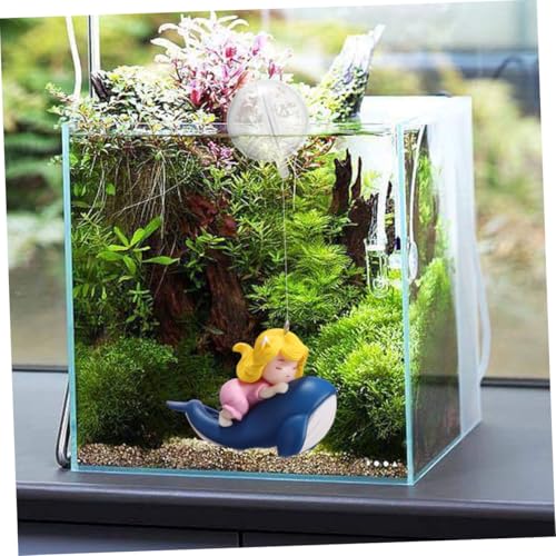Parliky 4 Stück PVC Aquarium Dekoration Schwimmende Taucher Figuren Bunte Fischbecken Deko Sicher Langlebig Leicht zu Reinigen Interaktive Landschaft für Süßwasser und Meerwasser von Parliky