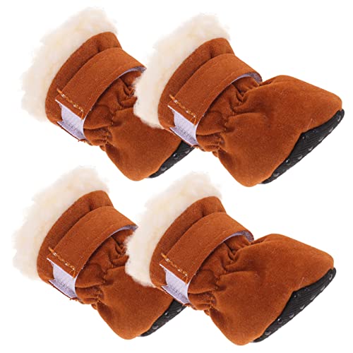 Parliky 4 stücke Winter Haustier Pfotenschutz rutschfeste Fußstiefel Warmes Fleece für Hunde Mittlere Größe Parliky 4 stücke Winter Haustier Pfotenschutz rutschfeste Fußstiefel Warmes Fleece für Hunde Mittlere Größe von Parliky