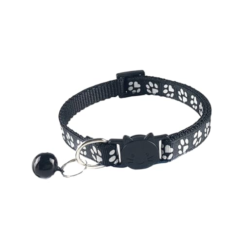 Parliky 5stücke Katzenhalsband Verstellbar Haustier-glockenschmuck Modehalsband Für Kätzchen Strapazierfähig Praktisches Haustierzubehör Gelb Schwarz Hellgrün von Parliky