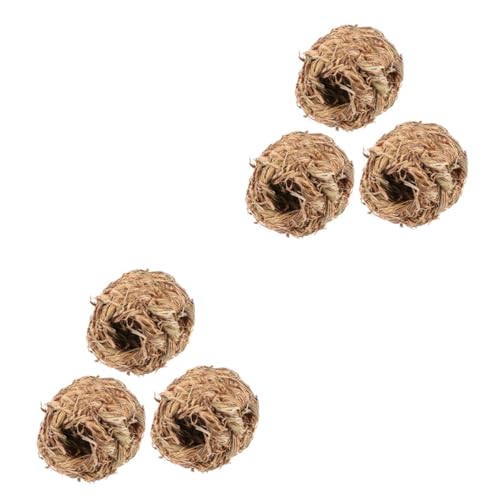 Parliky 2sets Top Stroh Hütte Für Gras Spielzeug Für Meerschweinchen Hamster Nest Chinchilla Hideaway Kaffee 3 Stücke * 2 von Parliky