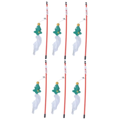 Parliky 6stücke Teiliges Interaktives Katzenspielzeug Weihnachtsbaum Katzenangel Für Training Und Spiel Lustige Teaser-Sticks Für Katzen Und Stärkere Bindung Parliky 6stücke Teiliges Interaktives Katzenspielzeug Weihnachtsbaum Katzenangel Für Training Und Spiel Lustige Teaser-Sticks Für Katzen Und Stärkere Bindung von Parliky