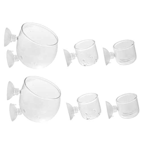 Parliky 6 Pcs Glas Aquarium Anlage Tassen Tasse für Wasserpflanzen Zucht Tank Feeder Parliky 6 Pcs Glas Aquarium Anlage Tassen Tasse für Wasserpflanzen Zucht Tank Feeder von Parliky
