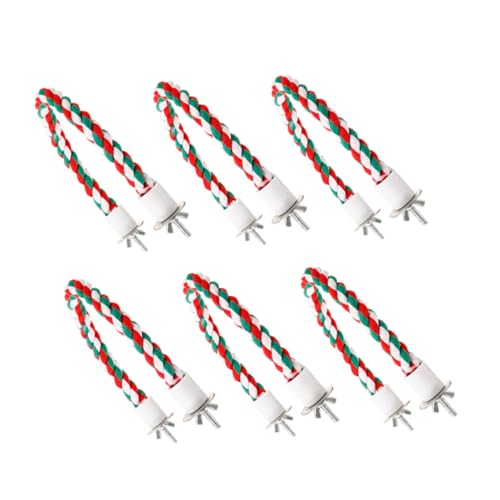 Parliky Vogel 6pcs Papagei Seil Barsch Weiche Baumwolle Seil Klettern Steht Haustier Vogel Käfig Papagei Spielzeug Parliky Vogel 6pcs Papagei Seil Barsch Weiche Baumwolle Seil Klettern Steht Haustier Vogel Käfig Papagei Spielzeug von Parliky