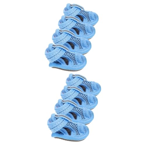 Parliky 8 STK Haustier-Hundeschuhe Atmungsaktive Hundeschuhe Strandschuhe für Hunde Grip-Socken Blaue Schuhe Welpenstiefel für den Sommer Haustier-Sandale Hundesandale Haustierschuhe Blue Parliky 8 STK Haustier-Hundeschuhe Atmungsaktive Hundeschuhe Strandschuhe für Hunde Grip-Socken Blaue Schuhe Welpenstiefel für den Sommer Haustier-Sandale Hundesandale Haustierschuhe Blue von Parliky