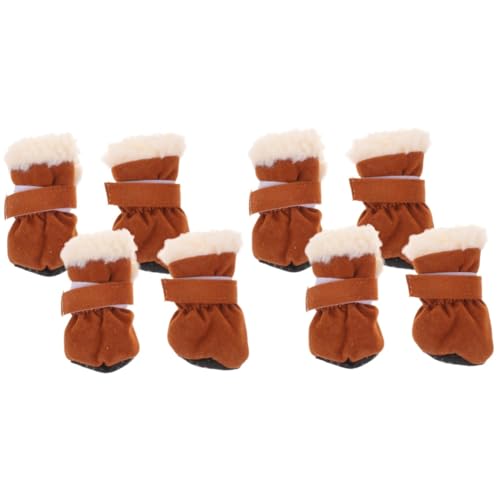 Parliky 8 STK Schneestiefel Für Haustiere Pfotenschutz Im Winter Schneestiefel Für Welpen Schneestiefel Für Hunde Pfoten Stiefel Regenstiefel Für Hunde Pfotenschutz Für Hunde Brown Flanell Parliky 8 STK Schneestiefel Für Haustiere Pfotenschutz Im Winter Schneestiefel Für Welpen Schneestiefel Für Hunde Pfoten Stiefel Regenstiefel Für Hunde Pfotenschutz Für Hunde Brown Flanell von Parliky
