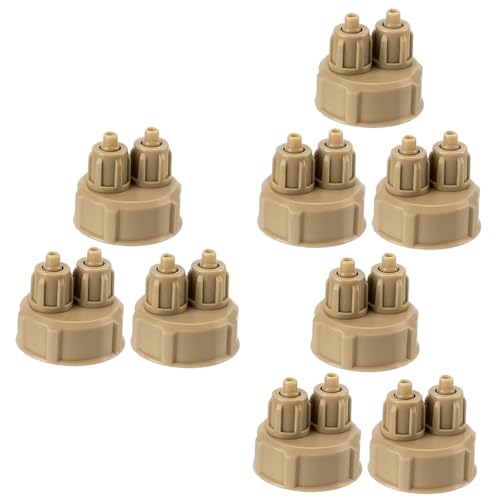 Parliky 9 STK Kohlendioxid selber Machen Wiederverwendbarer Co2-Reaktor CO2-Kapseln co2 Flasche aquaristik zubehör multifunktionaler CO2-Diffusor praktischer CO2-Diffusor Abs Light Brown von Parliky
