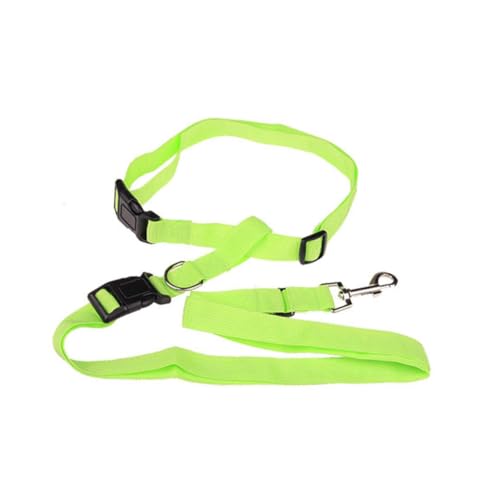 Parliky Freihändige Bauchgurt Hundeleine aus Robustem Nylon Verstellbar für Joggen Wandern und Spazieren mit Schnellverschluss für Mittelgroße und Große Hunde Grün von Parliky