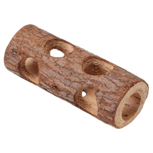Parliky Hamster Holz Tunnel Natürliches Kauspielzeug Hamster Versteck Meerschweinchen Spieltunnel Sicher Beißfest Geruchlos für Kleine Nager Mäuse und Meerschweinchen von Parliky