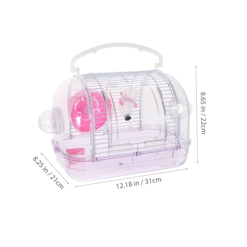 Parliky Hamster Käfig Transparent Tragbar Kleintier Auslauf Käfig Outdoor Haustier Transportbox Handlich Für Zwerghamster Und Kleine Nager von Parliky