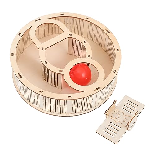 Parliky Haustier-Trainingsspielzeug aus Holz Hamster-Labyrinth Laufrad natürliches Material kratzfestes Design von Parliky
