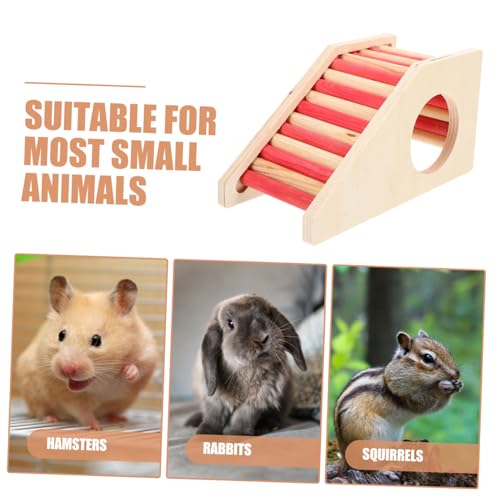 Parliky Hamster Versteck Holzhaus Kleintierhaus Robust Vielseitig Für Hamster Meerschweinchen Kleintierkäfig Zubehör von Parliky