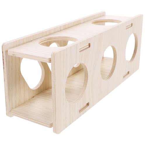 Parliky Hamsterhaus Holz Hideout Tunnel für Kleine Tiere Käfigzubehör Robust Sicher Glatt Oberfläche Spaßiges Versteck für Zwerghamster Rennmäuse Chinchilla von Parliky
