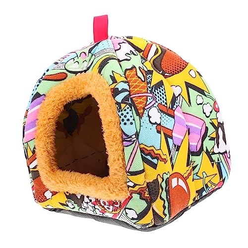 Parliky Hamster Nest Für Kleine Haustiere Warmes Gemütliches Yurt-Stil Schlafhaus Für Hamster Zuckerglider Und Meerschweinchen Bietet Perfekten Rückzugsort Im Winter von Parliky