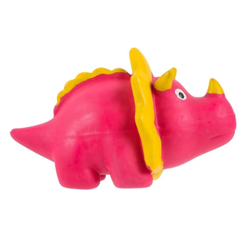 Parliky Quietsch-Dinosaurierspielzeug aus Latex für Hunde interaktives Welpenspielzeug für Hunde Kauspaß Hundespielzeug rosa Triceratops Parliky Quietsch-Dinosaurierspielzeug aus Latex für Hunde interaktives Welpenspielzeug für Hunde Kauspaß Hundespielzeug rosa Triceratops von Parliky