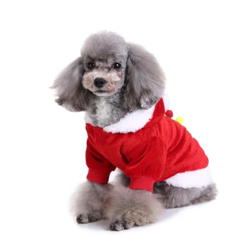 Parliky Haustier-partykostüm Weihnachtskostüm Für Hunde Welpen-Outfits Kleine Hundekleidung Weihnachtsoutfit Für Hunde Hundekleidung Mittel Kleider Verwandlungs-Outfit Halloween Ältere Rot von Parliky