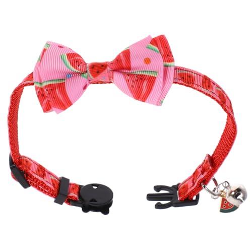 Parliky Elegantes Haustierhalsband mit Schleife wendbares Kätzchenhalsband modisches Hundeaccessoire leichtes Robustes Katzenhalsband aus Nylon mit Abnehmbarer Glocke von Parliky