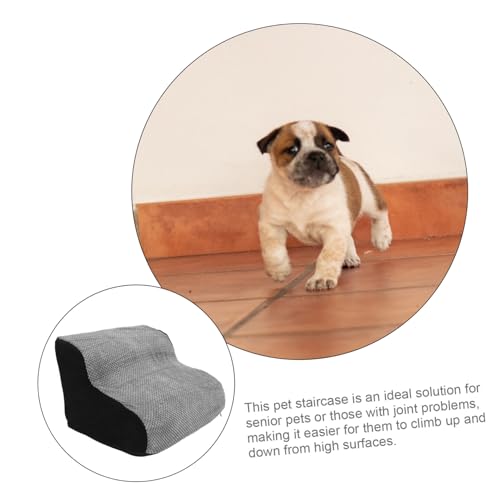 Parliky Haustiertreppe aus Schaumstoff und Extra Hundetreppe rutschfest und Stabil Vielseitige Klappleiter für Kleine und Mittelgroße Hunde für Sofa Bett und Auto von Parliky