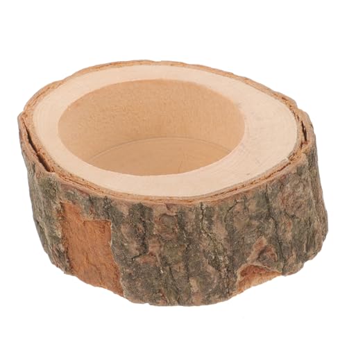 Parliky Holz Futternapf für Kleintiere Kleine Waschbare Futterschale für Hamster Meerschweinchen Kaninchen Langlebiger Stabiler Nager Futterbehälter Sicheres Platzsparendes Design von Parliky