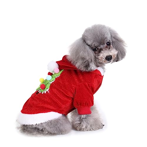 Parliky Hundekleidung Hundekostüme Für Haustiere Hunde-weihnachtsmann-kostüm Hundeweihnachtspullover Winter-Hunde-Hoodie Hundeweihnachtskleidung Haustierkleidung Weihnachtstuch Kürbis Rot von Parliky