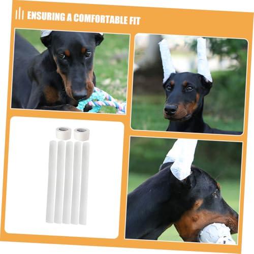 Parliky Hundeohrstützen mit Weichen Schaumstoffstäben und Selbstklebendem Tape Wiederverwendbare Puppy Ear Standing Tapes für Sichere Komfortable Ohrenkorrektur bei Welpen und Hunden von Parliky