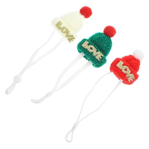 Parliky Modisches Strickmützen-Set für Haustiere 3-teilig Weihnachtsmütze für Hamster Bequeme Passform für Kleintiere Parliky Modisches Strickmützen-Set für Haustiere 3-teilig Weihnachtsmütze für Hamster Bequeme Passform für Kleintiere von Parliky