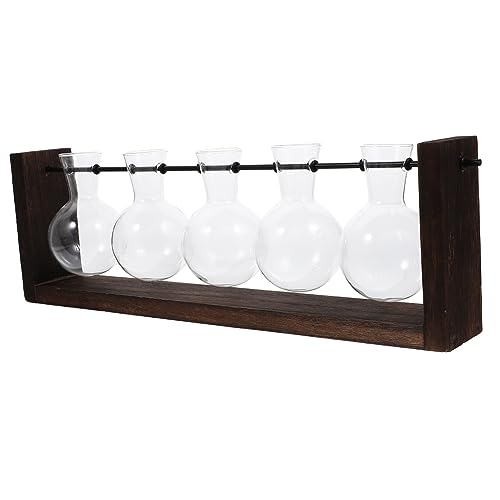 Parliky Hängende Blumenvase Dekoration Szene Wandvase Glas Pflanzgefäß Metall Und Holz Konstruktion Heimdekoration von Parliky