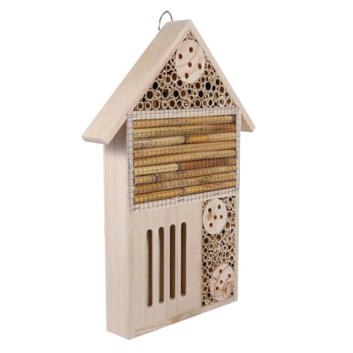 Parliky Insektenhotel aus Holz zum Aufhängen Bienenfreundliches Beetle House mit Nisthilfen für Marienkäfer Schmetterlinge und Wildbienen Garten Dekoration für Naturnahe Räume von Parliky