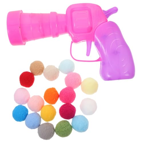 Parliky Interaktives Katzenspielzeug Launcher Wurfgerät mit Bunten Plüschbällen Geräuscharm Fördert Katzenfitness Intelligenz und Spielspaß Drinnen und Draußen von Parliky