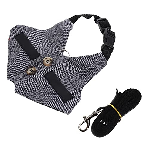 Parliky Lovely Bunny Geschirr Set Mit Knopf- Anpassbare Atmungsaktive Weste Für Kaninchen Und Katzen Für Outdoor-aktivitäten Und Spielspaß von Parliky