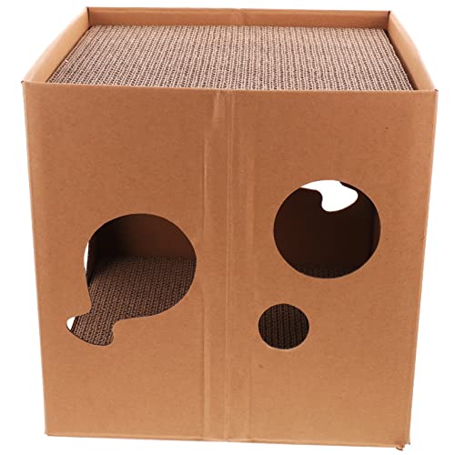 Parliky Katzenhaus Aus Karton Doppelseitig Kratzbrett Spielzeug Katzenruheplatz Kratzbrett Für Kätzchen Parliky Katzenhaus Aus Karton Doppelseitig Kratzbrett Spielzeug Katzenruheplatz Kratzbrett Für Kätzchen von Parliky