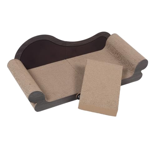 Parliky Katzenkratzbrett Sofa Kätzchenkratzer Wiederverwendbarer Katzenkratzer Katzenkratzcouch Bezauberndes Katzenkratzbrett Karton Katzenkratzpads Katzenkratzcouch Holz von Parliky