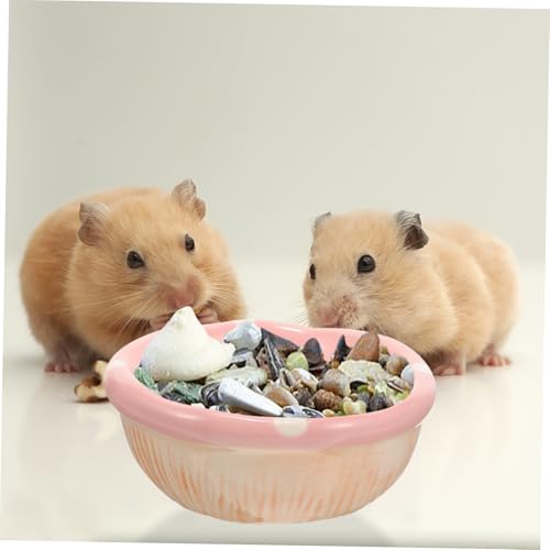 Parliky Keramik Hamster Futternapf Kleintiernapf aus Langlebiger Keramik rutschfest Glatt für Trockenfutter Snacks Wasser Geeignet Anti umkippen Kleintierzubehör von Parliky