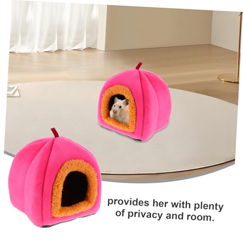Parliky Kleintier schlafnest Warm und Flauschig Halbgeschlossene Hamsterhöhle aus Strapazierfähigem Material Kuscheliges Versteck für Chinchillas Meerschweinchen und Kleine Haustiere von Parliky