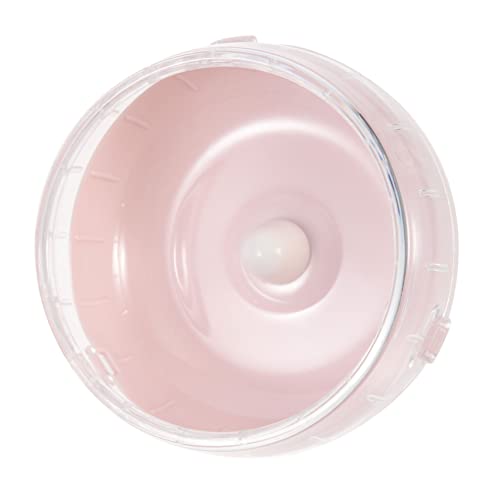 Parliky Leises Hamster-Rad-Spielzeug 12 cm rosa Hamster-Laufrad Übungsrolle für Haustiere im Innenbereich leises Laufrad für Hamster von Parliky