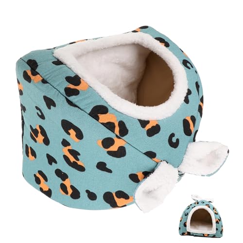 Parliky Leopard Print Hamster Nest Warmes Schlafhaus Für Kleintiere Geeignet Für Hamster Meerschweinchen Chinchillas Blau Mit Leopardenmuster Parliky Leopard Print Hamster Nest Warmes Schlafhaus Für Kleintiere Geeignet Für Hamster Meerschweinchen Chinchillas Blau Mit Leopardenmuster von Parliky