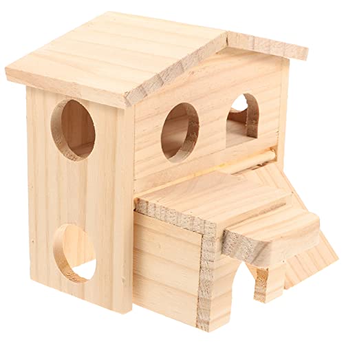 Parliky Rattenspielzeug Zubehör Holz Hamster Villa Burg Nest Für Kleintierkäfig von Parliky