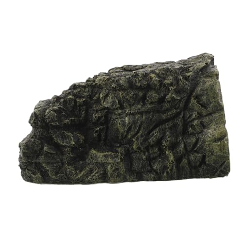 Parliky Reptilien Versteck Höhle mit Sonnenplattform aus Resin Großes Schildkröten und Echsen Versteck Sicherer Rückzugsort für Terrarien und Aquarien Geeignet für Amphibien und Geckos von Parliky