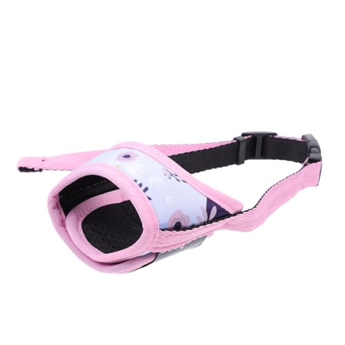 Parliky Verstellbarer Maulkorb für Hunde mit Bissschutz atmungsaktiver aus Polyester mit Aufdruck zum Beißen Rosa L Parliky Verstellbarer Maulkorb für Hunde mit Bissschutz atmungsaktiver aus Polyester mit Aufdruck zum Beißen Rosa L von Parliky