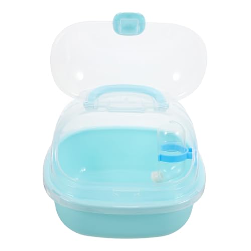 Parliky Transparenter Hamster Transportkäfig Outdoor Kleintier Tragebox Leichtgewichtiger Käfig mit Halbsicht Design für Zwerghamster Reise und Ausflug Geeignet von Parliky