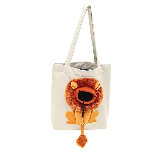Parliky Haustiertasche Schultergurt Canvas-Tragetasche Katzen- Und Hundetragetasche Löwe Haustiertragetasche Für Den Einkauf Im Freien von Parliky
